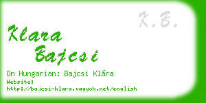 klara bajcsi business card