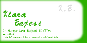 klara bajcsi business card